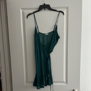 Free People Green Wrap Dress